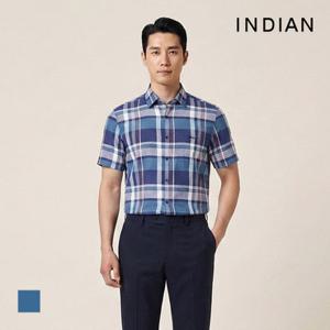 [INDIAN] 빅체크 반팔셔츠_MITNS3M3321