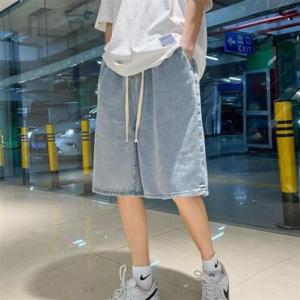 LnD 남여공용 데님 버뮤다 밴딩 팬츠 5부 바지 데님 반바지 남성 여성 여름