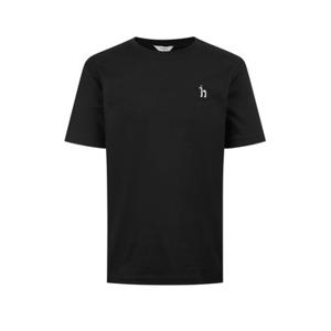 [TAG가 79000원]헤지스남성[스테디셀러] 블랙 단색 면 반팔티셔츠