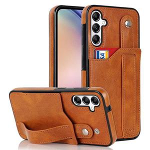 갤럭시퀀텀4 A54 5G 레트로 가죽 카드수납 핸드스트랩 케이스