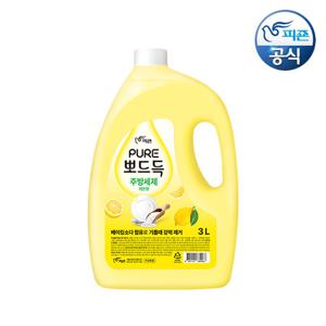 피죤 퓨어 대용량 주방세제 뽀드득 레몬향 3L 용기 x 1개