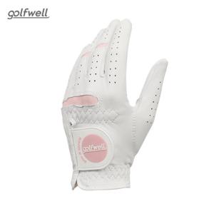[골프웰] GV11 천연양피 여성 양손 골프장갑(핑크)