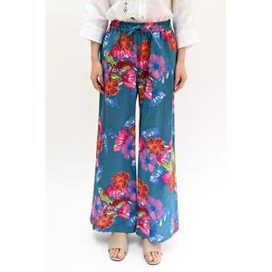 [비꼴리끄]린넨 프린트 밴딩 와이드 팬츠