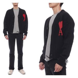 [아미]남성 빅 하트 로고 울 가디건 (BFUKC002 018 009 M 24F)