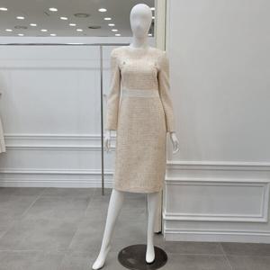 [미니멈]라운드넥 트위드 H라인원피스(MXAAWO1320NA2)_IC