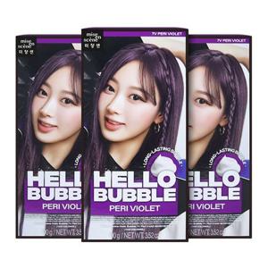 미쟝센 올뉴 헬로버블 염색약 7V 페리바이올렛 3개팩