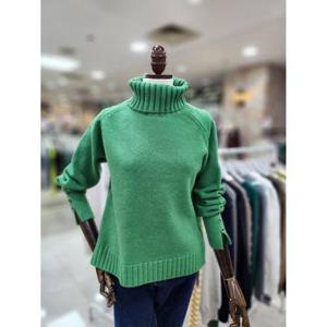 스테파니 세이브존08 소매 버턴 목폴라 A24SW4450