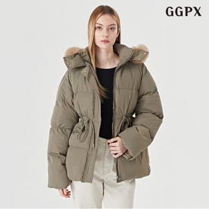 [GGPX] 퍼 후드 스트링 패딩(GODJJ042D)