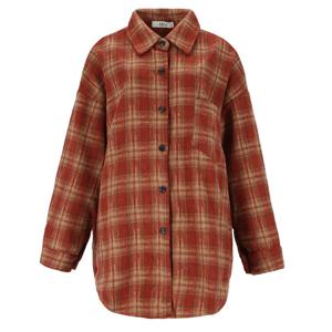 [에이비에프지]기모 체크 롱 남방 APZ1HB32A