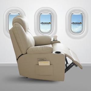 특가특가특가 이모션 전동 리클라이너 1인 소파의자 이지클린 에어레더가죽 3색상 양쪽 컵홀더