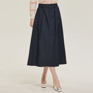 FOCUS  핀턱데님플레어스커트 PBVFF5S1SK8101