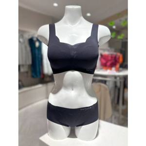 [바바라] 블랙 무봉제 심리스 런닝형 노와이어 브래지어 팬티세트(ABR4260 ABP4260)(BK) ABP4260