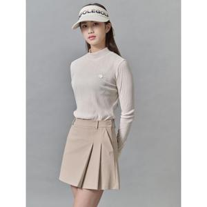 [빈폴골프] 여성 넥변형 플리츠 긴팔 티셔츠  아이보리 (BJ5241A050)