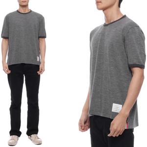 [톰브라운] 24FW 남성 링거 울 반팔티셔츠 (MJS262A J0149 035 24F)