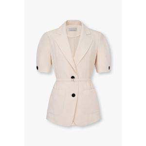 [보브] 보브 퍼프 슬리브 벨티드 폴리 자켓 (7155210006) VOV 7155210006