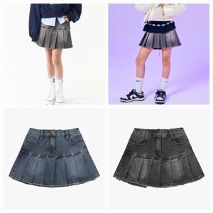 더데이걸 sh06 데님 플리츠 스커트 TGWH24W03