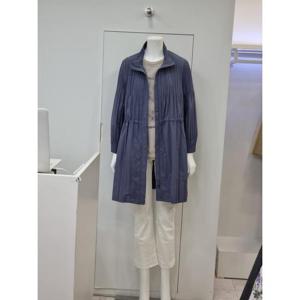 벨리시앙 세이브존04 플리츠 홑겹 집업 트렌치코트 BY3109