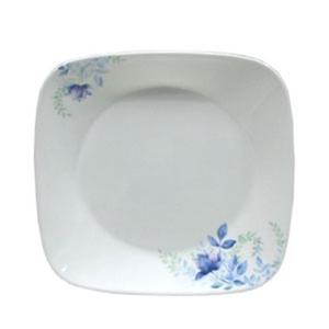 코렐 블루플로랄 정사각 접시(중)1개 23cm 플레이팅 식기 주방식기 주방접시 부엌접시 심플한접시 심플접시