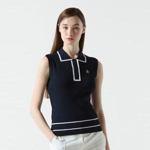 [먼싱웨어][37%OFF]여성 골조직 니트 슬리브리스 다크네이비(MQ222LSW41)