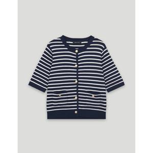 [코데즈컴바인] 변형 라운드넥 스트라이프 가디건 (CKB-CD510W4) CKBCD510W40