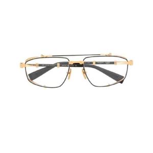 Balmain Eyewear 투톤 파일럿 프레임 안경 BPX142A56