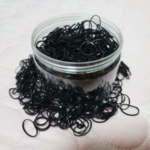 대용량 고무밴드 머리끈 미니 검정 머리고무줄