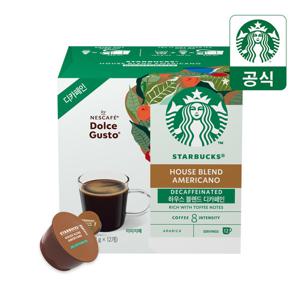 스타벅스 디카페인 하우스 블렌드 1박스 (12캡슐) by 돌체구스토
