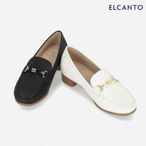 엘칸토  (LCWC10U513) 여성 소가죽 발등장식 로퍼3cm