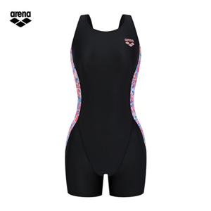 [아레나] 아레나 와일드플라워 A5SL1PL52 BLK (주머니백 증정) 여성 일반 U백 3부 반신 실내수영복 A5SL1PL52