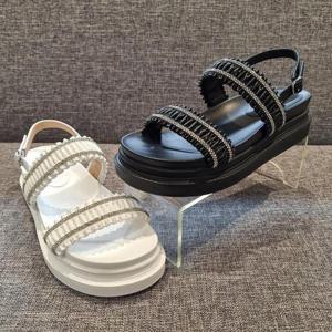 미셸 by 탠디 4cm 여성 데일리 큐빅셔링포인트 샌들  X25049