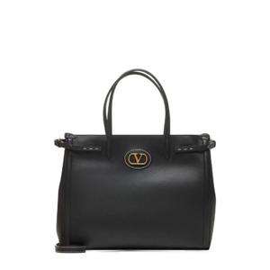 Valentino VLogo 플라크 탑 핸들 백 6Y2B0D16RBN 0NO TP934440274