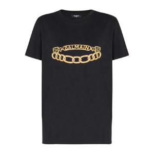 26 SS 발망 체인 프린트 티셔츠 FF1EF004GE97 TP438273637