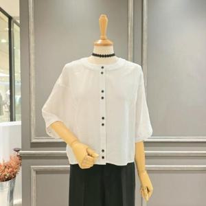 [아니베에프]A55WJK410_라운드 루즈핏 노카라 자켓