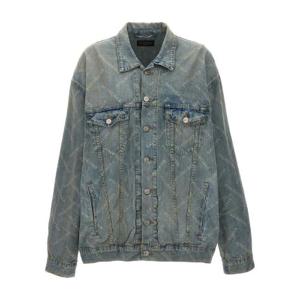 Balenciaga 올오버 로고 데님 재킷 773616TPW53D 4868 TP942734163
