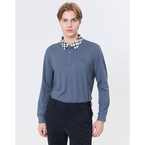 닥스 골프 남성 24FW 가격인하스테디셀러클래식 카라 체크 긴팔폴로티셔츠 (GREEN) WGTS4D750E2