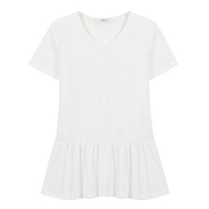 [에이비에프지]밑단 프릴 포인트 반팔 티셔츠 APZ5QK351G