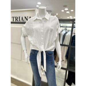 소고 세이브존01 소매 롤업 숏 블라우스 AH2BA27