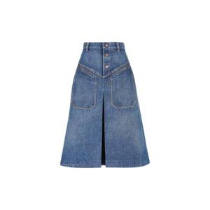 끌로에 무릎 길이 데님 스커트 CH25ADJ01251 427 TP945191595