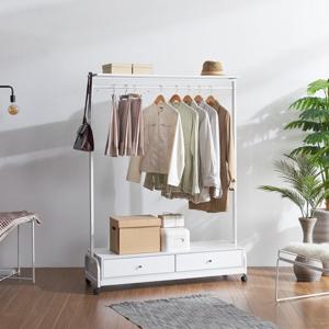 트리플 옷걸이 행거 피팅룸 하단서랍 120cm T079