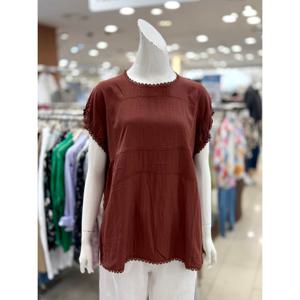 [트리아나]캡소매 라운드 블라우스 AL2BA54