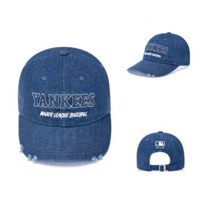 MLB 공용 데님 엠보 언스트럭쳐볼캡 뉴욕양키스 (3ACPV215N-50BLL)