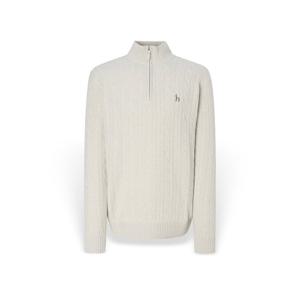 남성 울 케이블 하프 집업니트 HZSW5D326I1