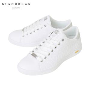 [세인트앤드류스] 여성 엠보 모노그램 스파이크리스 골프화 821C2SEA82_WH