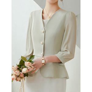 [예쎄][예쎄] 시스루소매 허리절개라인 V넥 자켓(S5SJK047A)