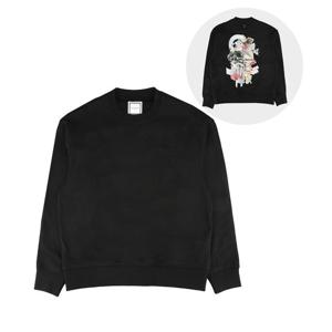 우영미 W253TS25 723B 3D 시티 그래픽 스웨트셔츠 블랙