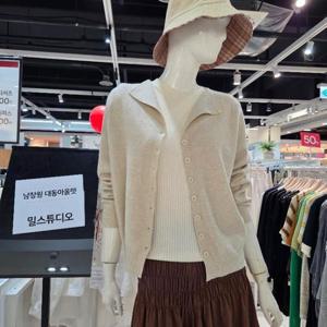 밀스튜디오 DP02 카라부분포인트 가디건 LR9CDS103,203