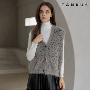 [탱커스] 레오파드 루즈핏 니트 베스트 (TX3VT006L0)