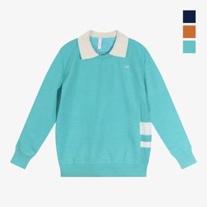 클라우스 남성 골프웨어 방풍안감 카라배색 골프니트 FH25WM2504_BL