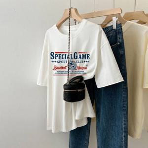 F007235_로고레터링 나염 코튼 반팔티 나염티