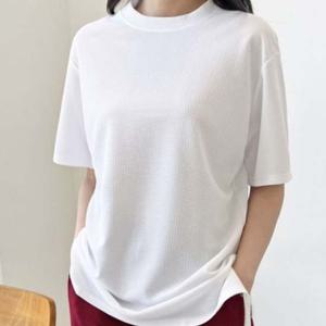 DJJ250 라운드넥 티셔츠 엠보싱 반팔티티